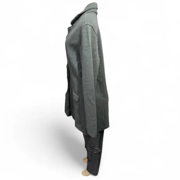 Eileen Fisher Double Felt Merino Wool Jacket Green